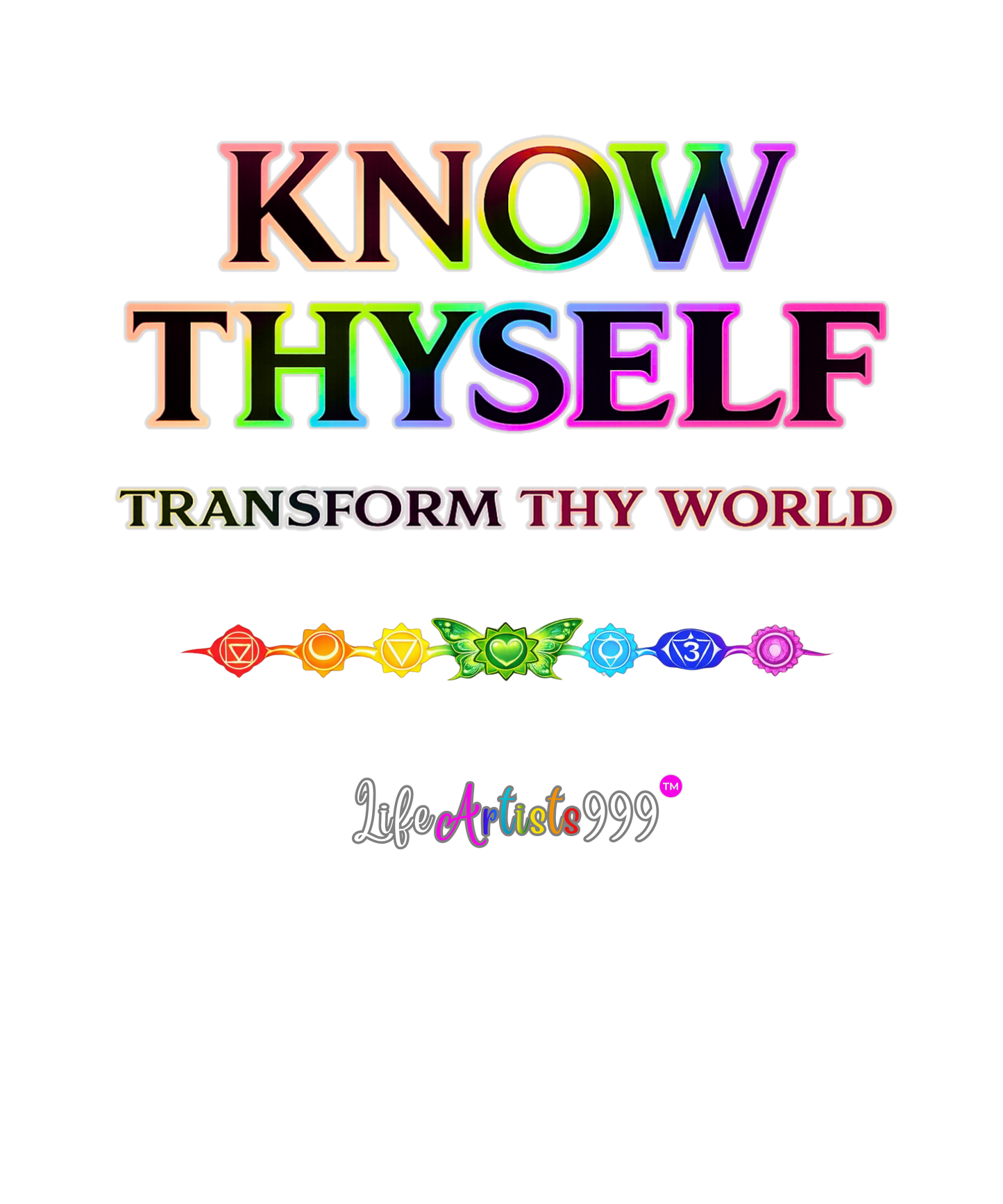 Women’s high-waisted t-shirt┃LifeArtists999™┃MagiXWear™ - Know Thyself